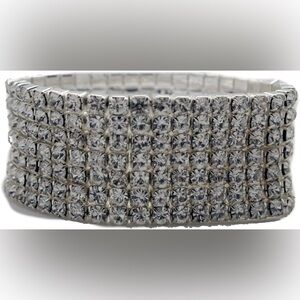 Elegant Silver Crystal Bracelet